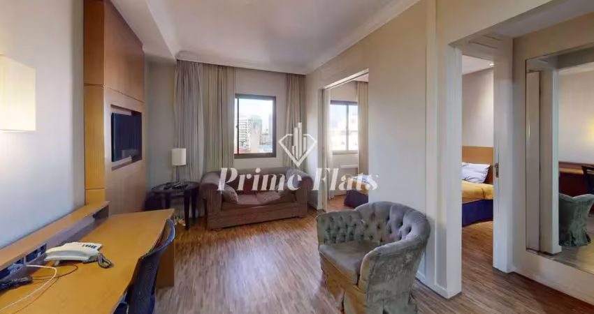 Flat disponível para venda no The World Executive Flat na Vila Olímpia, com 30m², 1 dormitório e 1 vaga de garagem