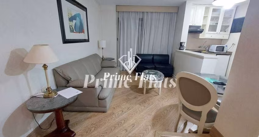 Flat disponível para venda no Hotel Paulista Wall Street, com 49m², 1 dormitório e 1 vaga de garagem