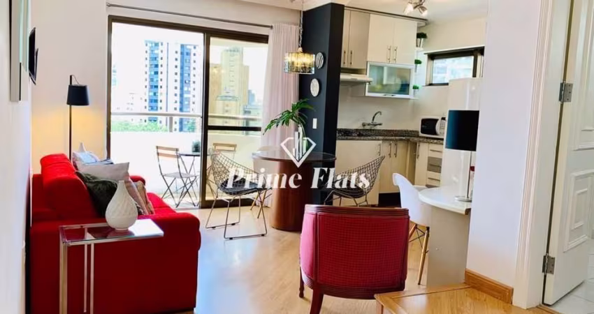 Flat disponível para locação no Hotel Paulista Wall Street, com 55m², 1 dormitório e 1 vaga de garagem