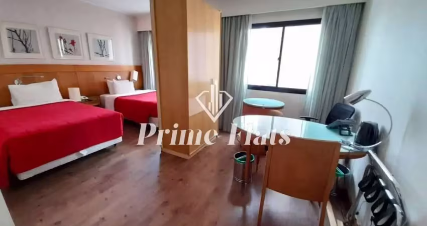 Flat disponível para venda no Hotel Slaviero Essential São Paulo Moema, com 26m², 1 dormitório e 1 vaga de garagem