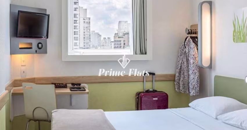 Flat disponível para venda no Ibis Budget Jardins, com 12m², 1 dormitório e 1 vaga de garagem