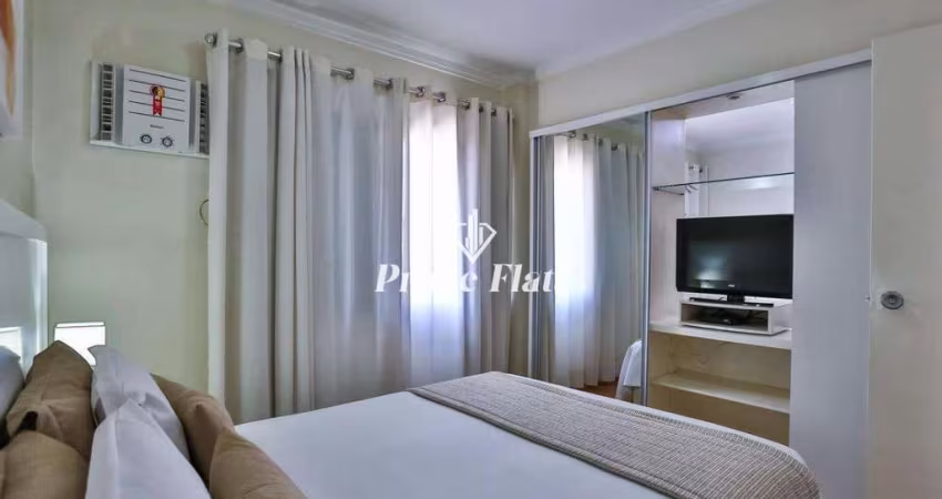 Flat disponível para locação no Roomo Itaim Bibi, com 45m², 1 dormitório e 1 vaga