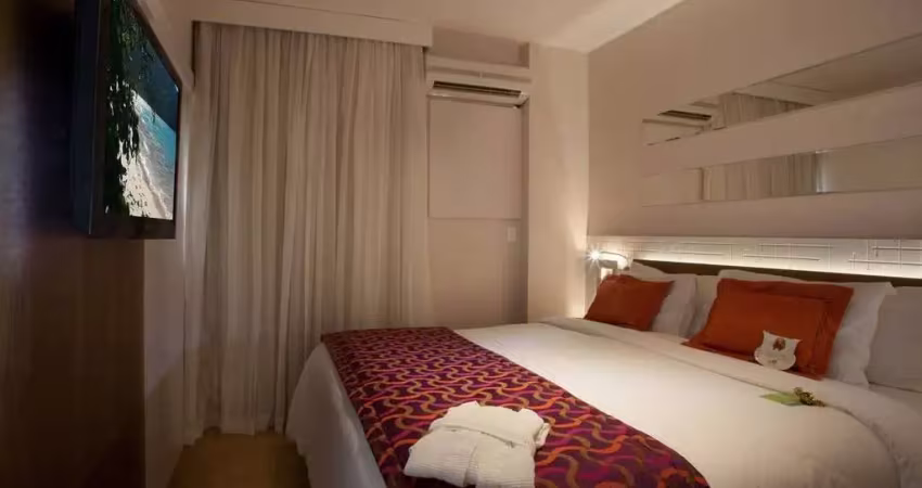Flat disponível para venda no quality suites alphaville, com 34m², 1 dormitório e 1 vaga