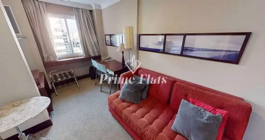 Flat disponível para locação no transamérica prime international plaza, com 29m², 1 dormitório e 1 vaga