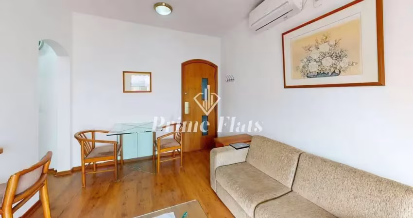 Flat disponível para locação no les jardins, com 45m², 1 dormitório e 1 vaga