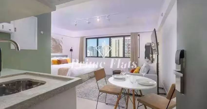 Flat disponível para locação no meliá ibirapuera, com 26m², 1 dormitório e 1 vaga