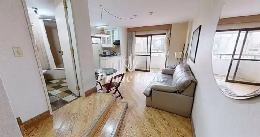 Flat disponível para locação no hotel paulista wall street na bela vista, com 55m², 1 dormitório e 1 vaga de garagem