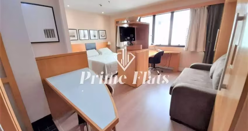 Flat disponível para locação no transamérica executive faria lima, com 29m², 1 dormitório e 1 vaga de garagem