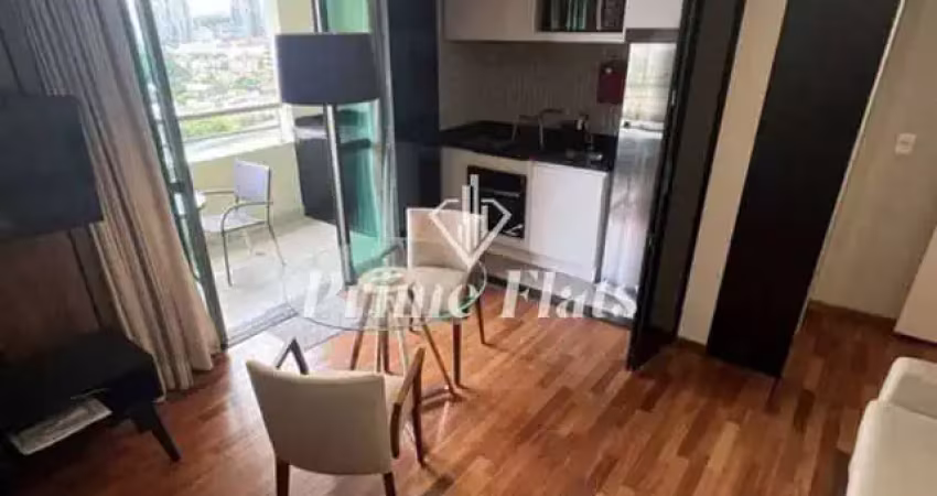 Flat disponível para locação no gran estanconfor veranda berrini, com 40m², 1 dormitório e 1 vaga