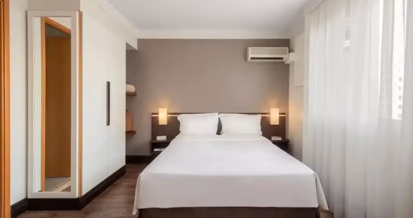 Flat disponível para venda no hotel intercity nações unidas na chácara santo antônio, com 26m², 1 dormitório e 1 vaga