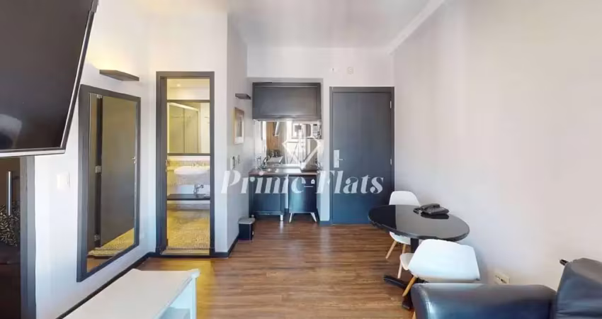 Flat disponível para locação no quality paulista, com 29m², 1 dormitório e 1 vaga