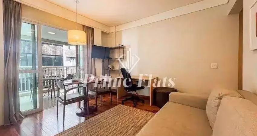Flat disponível para locação no estanconfor villa olímpia, com 42m², 1 dormitório e 1 vaga