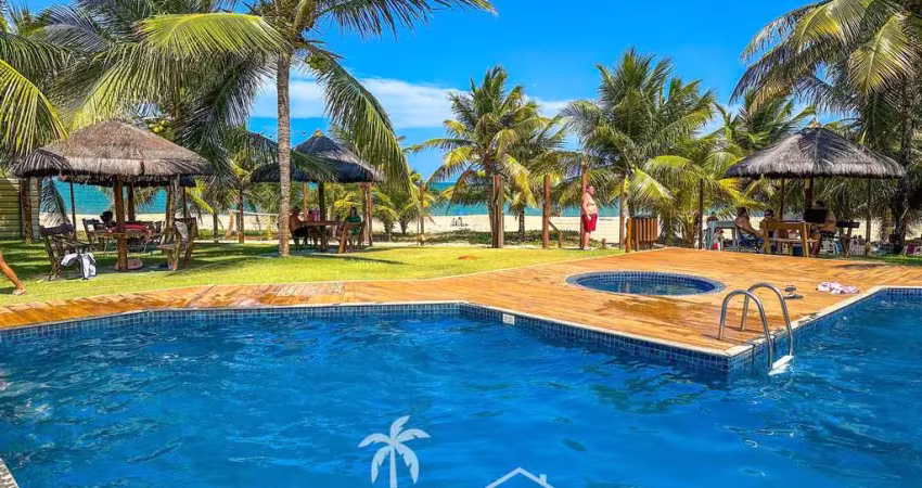 Apartamento à venda 2 suítes pé na areia térreo duplex em itacimirim
