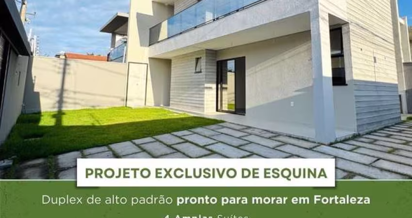 Casa com 4 suítes e  em Fortaleza com entrada facilitada