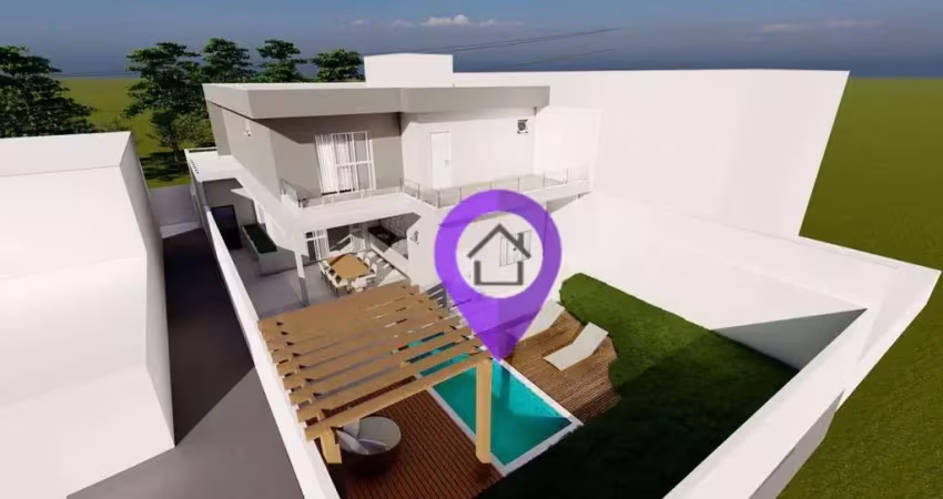 Casa de 280m² à venda no bairro Astúrias em Pouso Alegre. 4 dormitórios com usina solar, piscina com hidromassagem e área gourmet