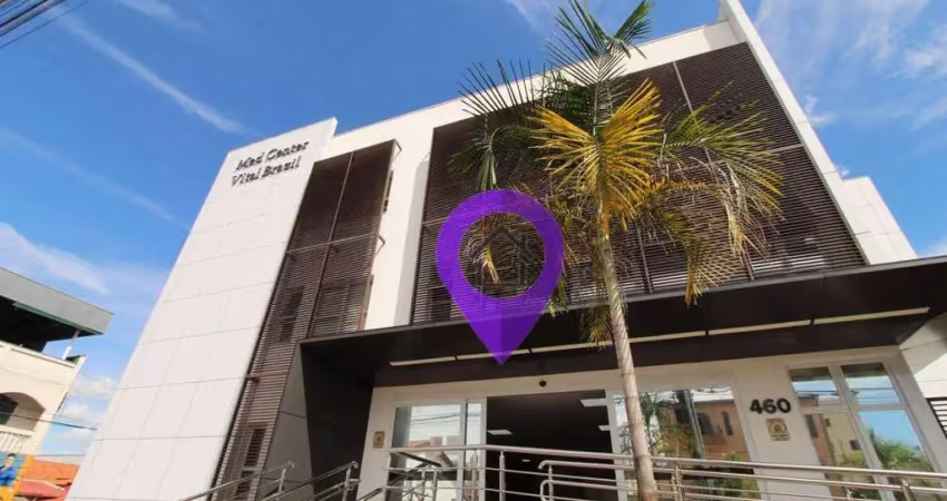 Sala comercial de 25m² à venda no Edifício Medcenter, centro de Pouso Alegre. Localização privilegiada próxima à Av. Vicente Simões, para consultório