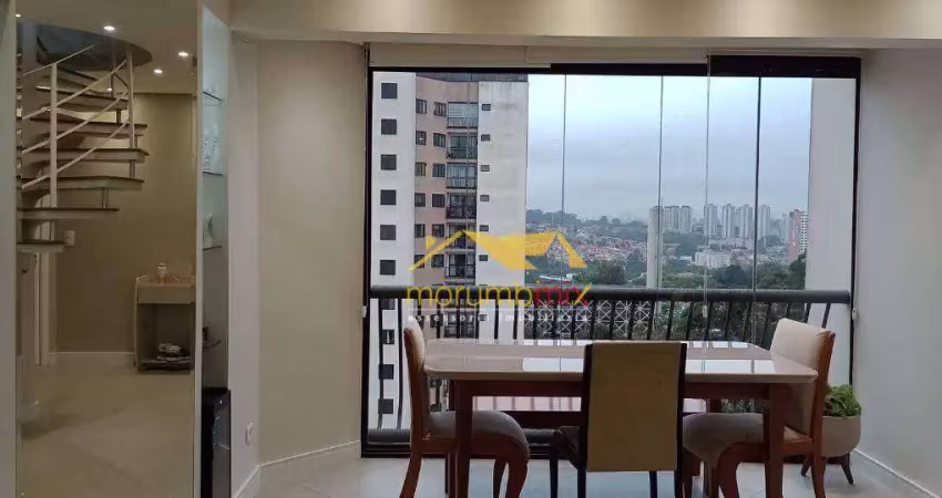 Cobertura à venda, 146 m² por r$ 891.000,00 - jardim henriqueta - taboão da serra/sp