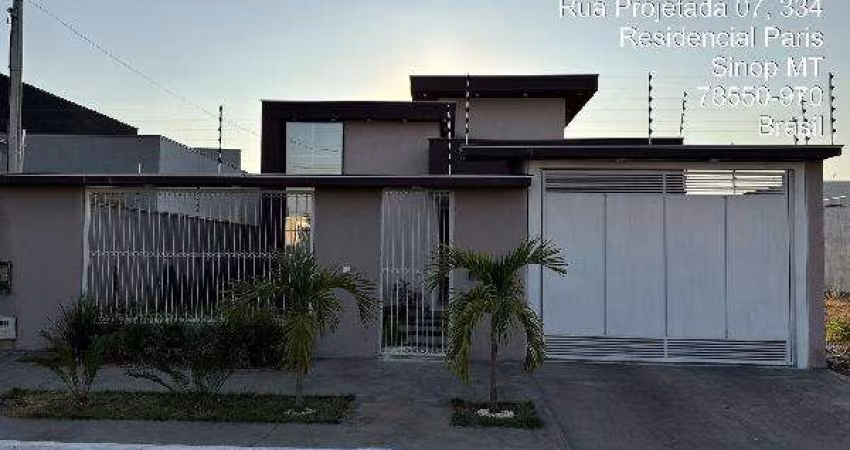 Casa 177.21m², 3 dormitório(s), 2 vaga(s) na garagem - RESIDENCIAL PARIS, SINOP MT