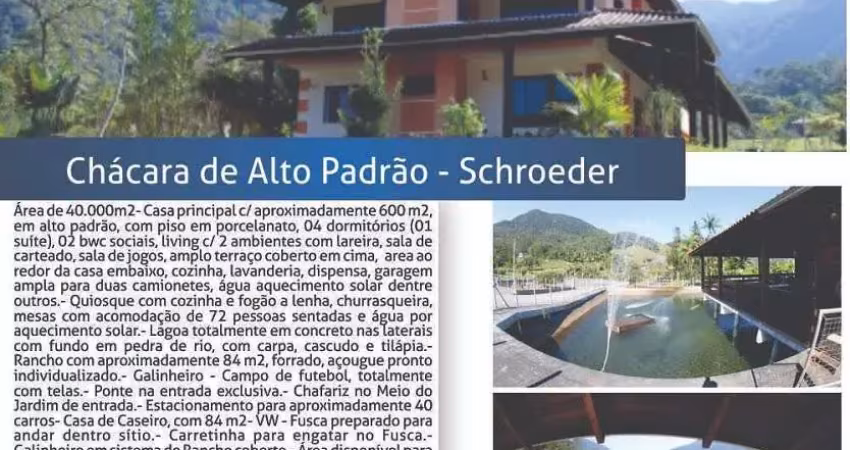 Chácara / sítio com 6 quartos à venda no Duas Mamas, Schroeder 
