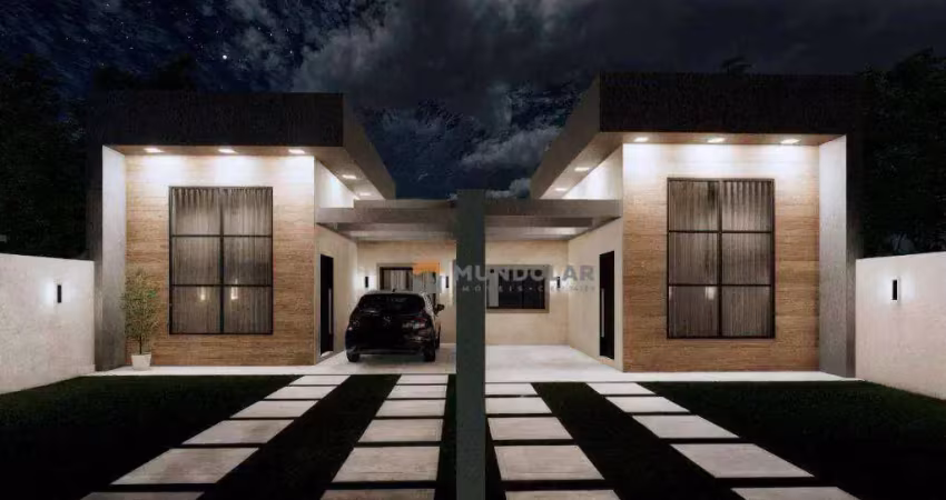 Casa na planta com 3 dormitórios à venda, 84 m² por r$ 540.000 - capela velha - araucária/pr