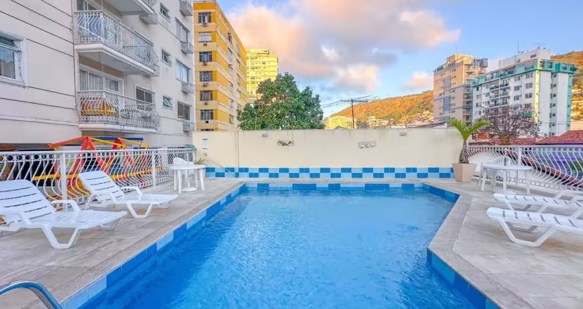 Apartamento de 2 quartos com suíte, vaga, varanda e lazer completo próximo ao mundial a venda em icaraí / santa rosa - niterói
