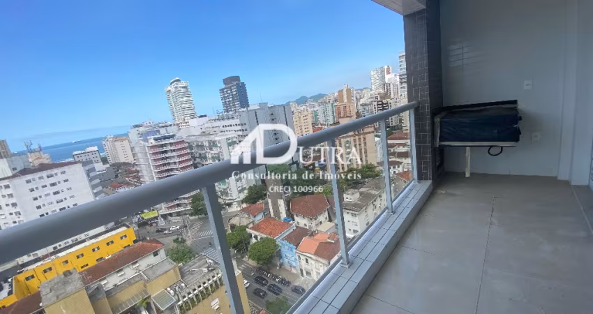 Apartamento de 2 suítes com linda vista para o mar-Gonzaga-Santos