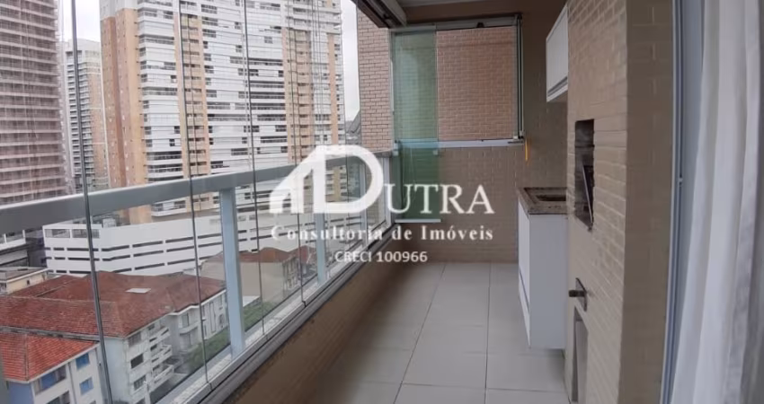 Mobiliado no Gonzaga Locacao de 2 dormitórios é 2 Vagas com Lazer- Santos