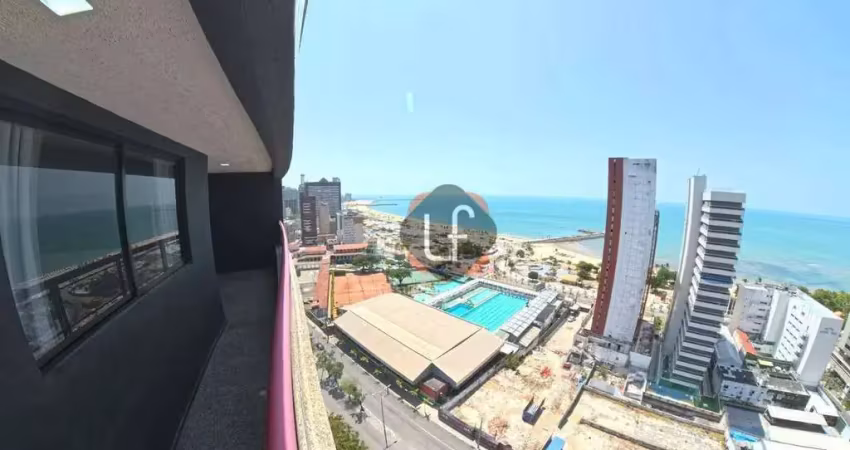 Apto vista mar ampla - 80m2 - andar alto - 1 quadra da beira mar fortaleza - mobiliado - chance rara!