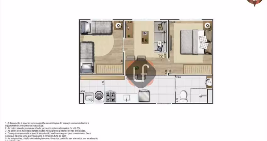Apartamento com 2 dormitórios à venda, 36 m² por r$ 200.000,00 - edson queiroz - fortaleza/ce
