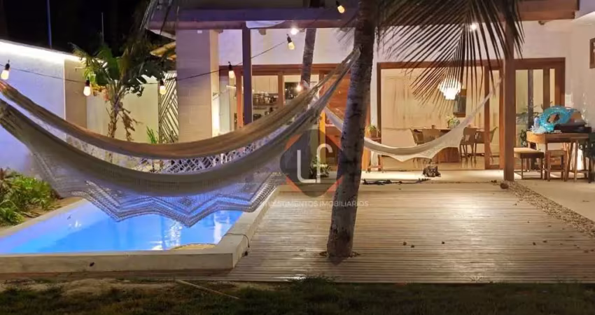 Casa plana - praia preá ce - projetada e mobiliada - acabamentos alto padrao - 3 quartos - 420m2 terreno - piscina - área premium