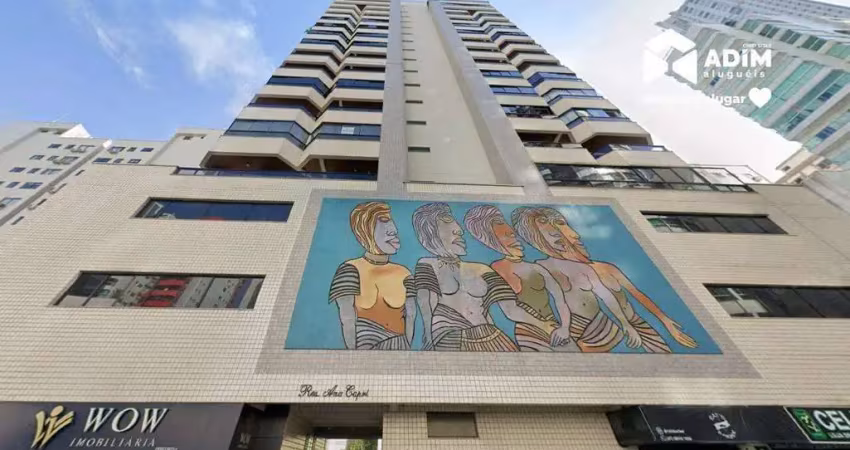Aluguel anual: apartamento mobiliado 3 quartos e 2 vagas no centro de balneário camboriú.