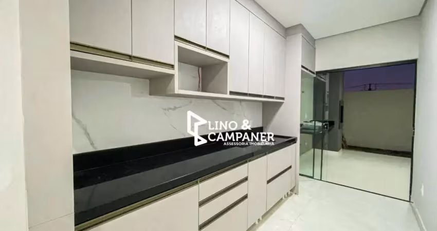 Casa nova à venda – jd. bandeirantes com 03 dormitórios sendo 01 suíte e área gourmet.