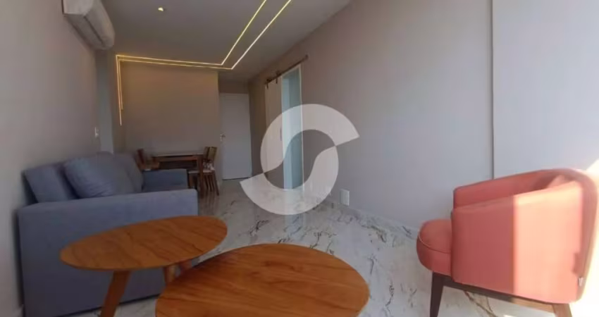 Deslumbrante apartamento com PORTEIRA FECHADA, na primeira quadra da praia de Icarai - 1 quarto e vaga - 650 mil - Icarai