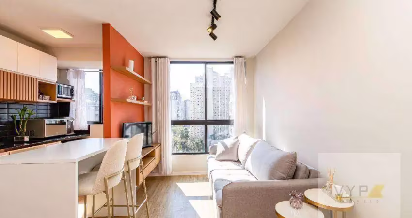 Apartamento com 1 dormitório à venda, 35 m² por r$ 369.000,00 - portão - curitiba/pr
