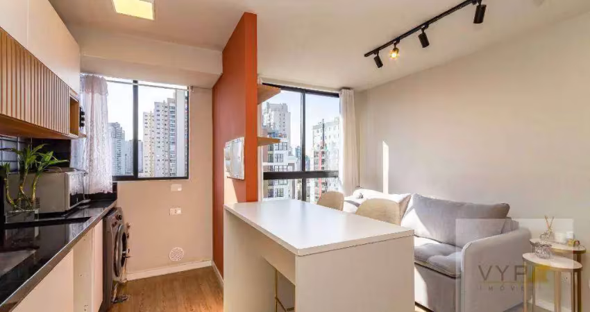 Apartamento com 1 dormitório à venda, 35 m² por r$ 369.000,00 - portão - curitiba/pr