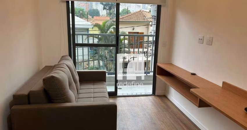 Apartamento Mobiliado na Vila Mariana com 47m² 02 dormitórios, disponível para Locação. PACOTE: R$ 4.900,00