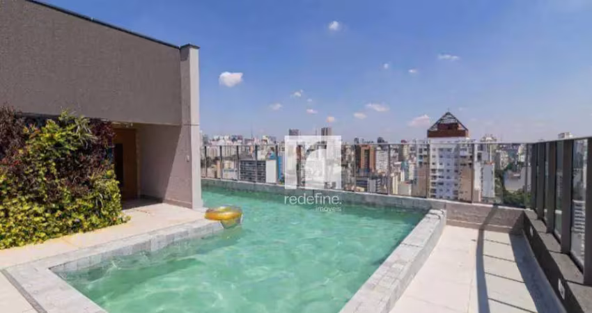 Studio com 1 dormitório à venda, 25 m² por r$ 375.000 - rua bento freitas, 420, república - são paulo/sp