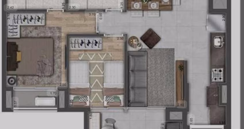 Apartamento para Venda em São Paulo, Jardim Independência, 1 dormitório, 1 suíte, 2 banheiros, 1 vaga