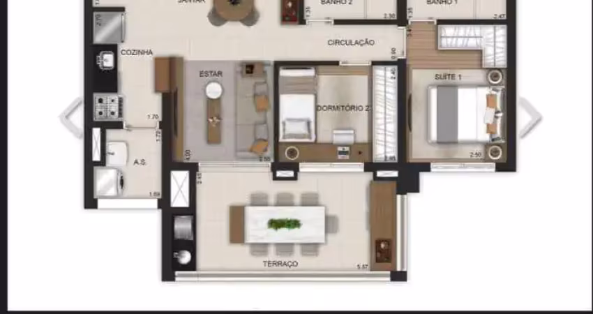 Apartamento para venda em são paulo, vila independência, 2 dormitórios, 1 suíte, 2 banheiros, 1 vaga