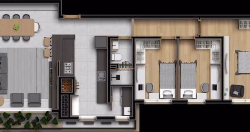 Apartamento localizado no bairro Nossa Senhora das Graças/Canoas