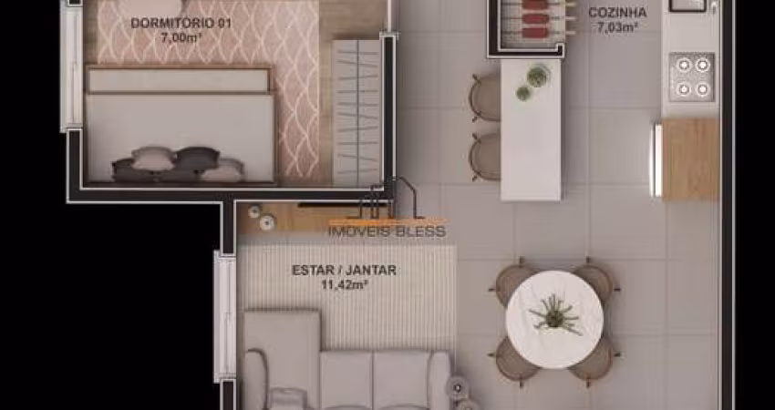 Apartamento localizado no bairro Guarujá/Porto Alegre