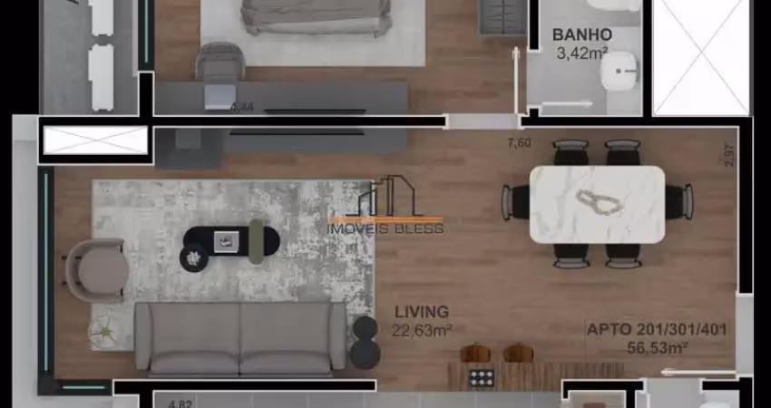 Apartamento com 2 quartos à venda no Centro, Gramado 
