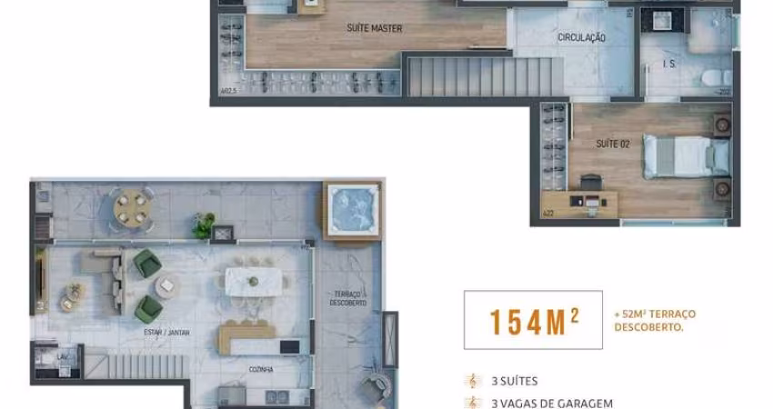 Apartamento com 3 quartos à venda na Rua Brasílio Itiberê, 3798, Centro, Curitiba