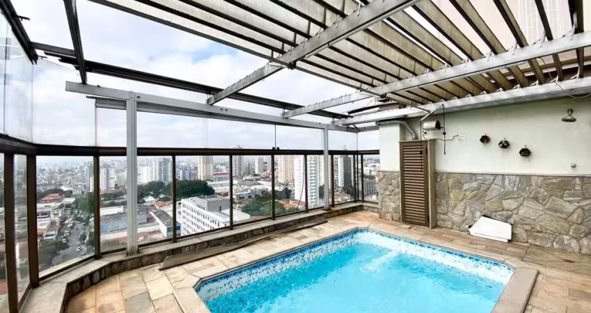 Cobertura duplex 2 suítes Moinho Velho | 4 vagas | área gourmet com piscina | fácil acesso Metrô Sacomã | Agende a sua visita
