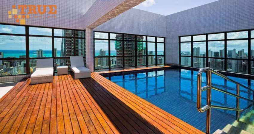 Ligue ou Direto no WhatsApp  0.8.1.9.9.1.7.8.0.2.2.7  Apartamento com 2 dormitórios para alugar, 52 m² por R$ 5.000/mês - Boa Viagem - Recife/PE