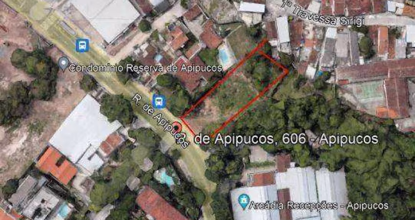 Terreno em ótima localização em Apipucos