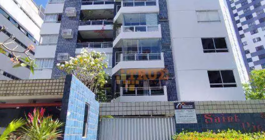 Apartamento com 3 dormitórios, 118 m² - venda ou aluguel  - boa viagem - recife/pe