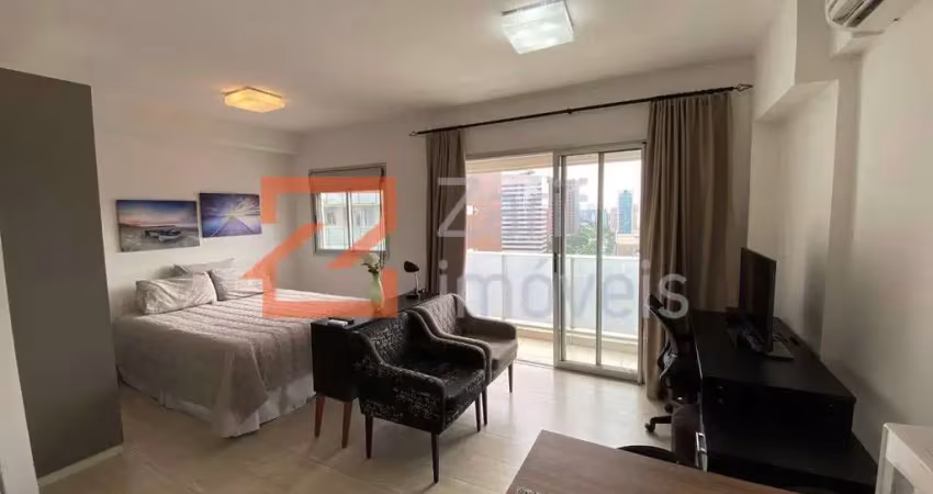 Alugo studio add berrini, apto 33 m², 1 dormit, ar cond, mobiliado 1 vaga