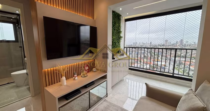 Apartamento mobiliado para venda com 47m² e 2 quartos.
