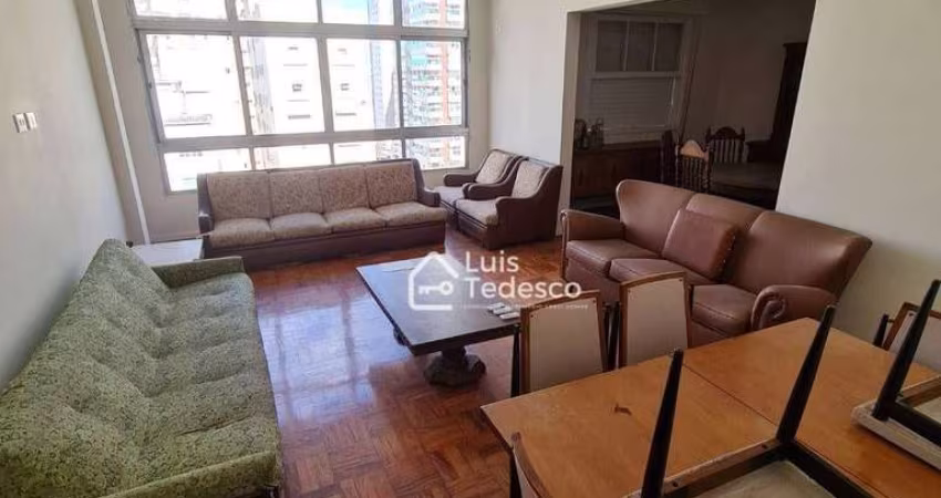 Apartamento com 3 dormitórios para alugar, 180 m² por R$ 6.600,00/mês - Gonzaga - Santos/SP